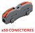 50 Conector Emenda Isolante Derivação Sem Solda 1x1 Vias - Imagem 3