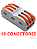 10 Conector Emenda Isolante Derivação Sem Solda 3x3 Vias - Imagem 1