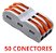 50 Conector Emenda Isolante Derivação Sem Solda 3x3 Vias - Imagem 3
