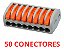 50 Conector Emenda Isolante Derivação Sem Solda 8 Vias - Imagem 3