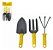 Kit Jardinagem Ferramenta E Horta 3 Peças Garfo Pá Rastelo - Imagem 5
