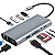 Hub Adaptador 11 Em 1 Hdtv Vga Rj45 Usb 3.0 Audio 4k Ultra - Imagem 1