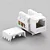 Kit C/ 20 Conector Rj45 Utp Femea Cat6 Branco Keystone - Imagem 4