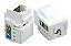 Kit C/ 5 Conector Rj45 Utp Femea Cat6 Branco Keystone - Imagem 3