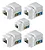 Kit C/ 5 Conector Rj45 Utp Femea Cat6 Branco Keystone - Imagem 1