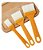 Kit Com 3 Peças Trincha Pincel P/ Pintura Tinta Multiuso 456 - Imagem 2