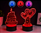 Luminária LED 3D RGB de Mesa Tomate Happy Birthday em Acrílico com USB - Imagem 2