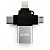 Adaptador Otg 3x1 Usb Tipo C Lightning Micro Usb Ios Android - Imagem 1