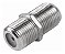 Kit 100 Emenda F Fêmea X Fêmea Cabo Coaxial Rg6 Rg59 - Imagem 1