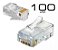 Kit 100 Conector Rj45 Macho Cat5e Cabo Rede - Imagem 1