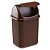 Lixeira de pia basculante rattan 4,5 litros marrom Nitron - Imagem 2