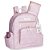 Mochila Maternidade Noah Masterbag Manhattan Rosa/Branco - Imagem 1