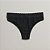 Calcinha de Algodão Tanga Renda Isabela Preto 25-PR - Imagem 1