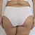 Calcinha de Algodão Tanga Lateral e Frente Dupla Plus Emily Branco 54-BR - Imagem 2