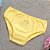 Calcinha De Algodão Infantil Isadora de Stras Amarelo 30-AM - Imagem 1