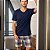 Pijama Masculino com Camiseta Decote V e Bermuda Xadrez ZR3300-073-2137 - Imagem 2