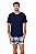 Pijama Masculino com Camiseta Decote V e Bermuda Xadrez ZR3300-073-2137 - Imagem 1