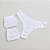 Kit 3 Calcinhas Fio Dental de Algodão Encanto Branca K3-06-BR - Imagem 1