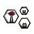 Kit 03 Nichos em MDF Colmeia Hexagonais - Imagem 1
