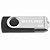 PEN DRIVE TWIST USB 2.0 PRETO E PRATA 8GB - Imagem 3