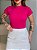 TSHIRT (GOLA ALTA RIBANA CANELADA) - PINK - Imagem 2