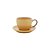 Jogo 04 xícaras para café em porcelana amarela - Imagem 1