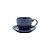 Jogo com 4 xícaras para café em porcelana azul marinho - Imagem 1