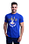 Camiseta Masculina Hugo Boss Pima Cotton Stamped LT Azul - Imagem 1