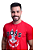 Camiseta Masculina Hugo Boss Pima Cotton Stamped LT Vermelha - Imagem 2