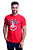 Camiseta Masculina Hugo Boss Pima Cotton Stamped LT Vermelha - Imagem 1