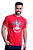 Camiseta Masculina Hugo Boss Pima Cotton Stamped LT Vermelha - Imagem 3