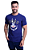 Camiseta Masculina Hugo Boss Pima Cotton Stamped LT Marinho - Imagem 1