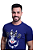 Camiseta Masculina Hugo Boss Pima Cotton Stamped LT Marinho - Imagem 2