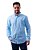 Camisa Ralph Lauren Masculina Custom Fit Oxford Listrada Azul - Imagem 1