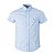 Camisa Tommy Hilfiger Masculina Manga Curta Quadriculada Azul claro - Imagem 1