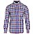 Camisa Ralph Lauren Masculina Custom Fit Xadrez Oxford Azul e rosa - Imagem 1