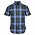 Camisa RL Masculina Manga curta Xadrez Oxford Coloured Azul e verde - Imagem 1