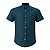Camisa RL Masculina Manga curta Oxford Azul petróleo - Imagem 1