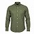 Camisa RL Masculina Custom Fit Oxford Verde militar - Imagem 1