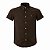 Camisa RL Masculina Manga curta Sarja Coloured Café - Imagem 1