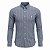Camisa RL Masculina Custom fit Linho Listrada Cinza Mescla - Imagem 1