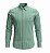 Camisa RL Masculina Custom fit Linho Listrada Verde mescla - Imagem 1