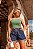 Shorts Feminino Jeans Clochard Com Botões Stone Godli - Imagem 3
