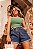 Shorts Feminino Jeans Clochard Com Botões Stone Godli - Imagem 6