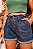 Shorts Feminino Jeans Clochard Com Botões Stone Godli - Imagem 4