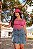 Saia Feminina Jeans Abotoamento Frontal Godli - Imagem 3