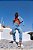 Calça Feminina Jeans Slouchy Bordado Margaridas Godli - Imagem 1