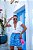 Saia Feminina Jeans Bordado Margaridas Godli - Imagem 3