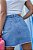 Saia Feminina Jeans Bordado Margaridas Godli - Imagem 2