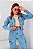 Jaqueta Feminina Jeans Cropped Clara Elástico Barra Godli - Imagem 1